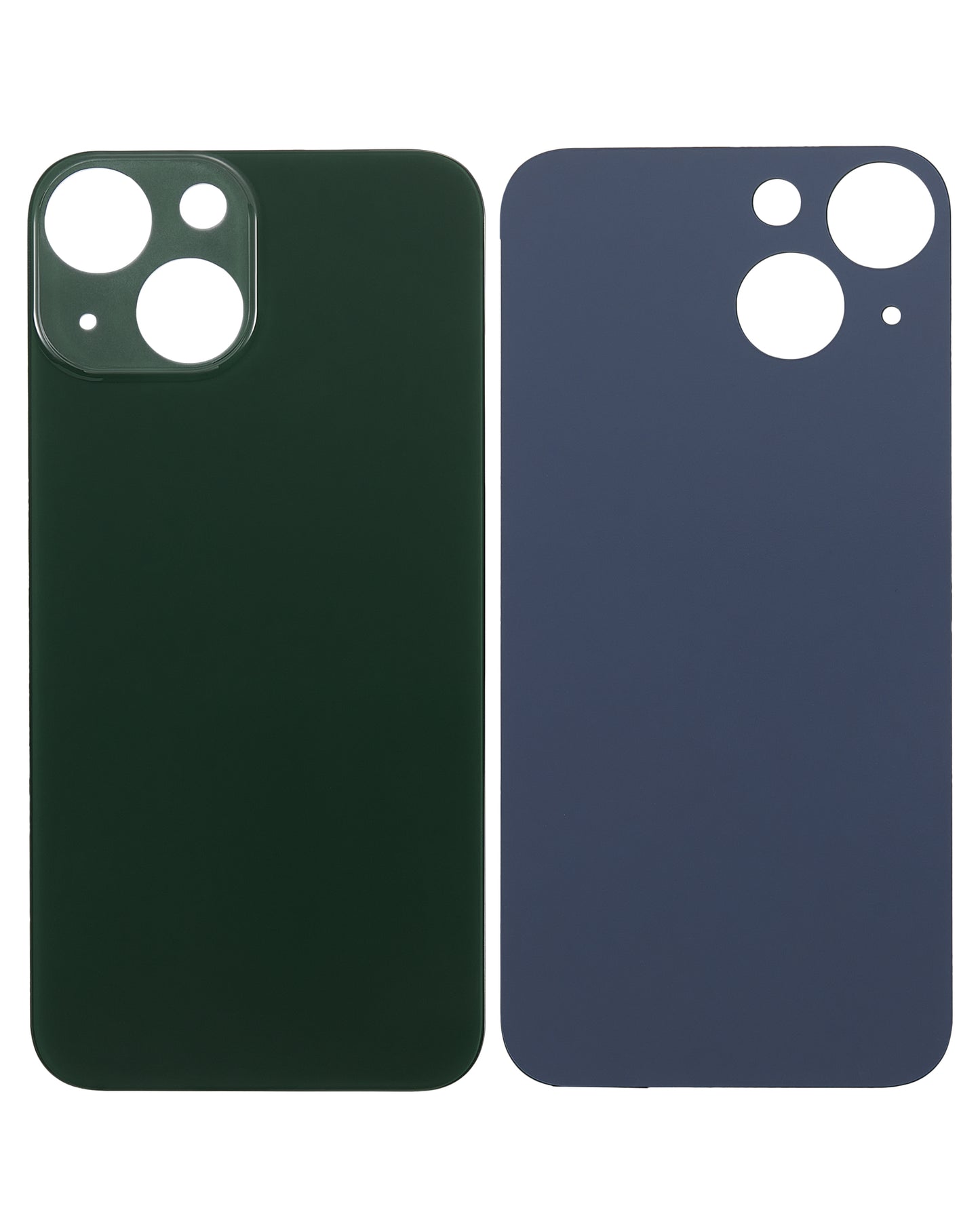 Back Glass With 3M Adhesive For iPhone 13 Mini (No Logo / Large Camera Hole) (Green)
