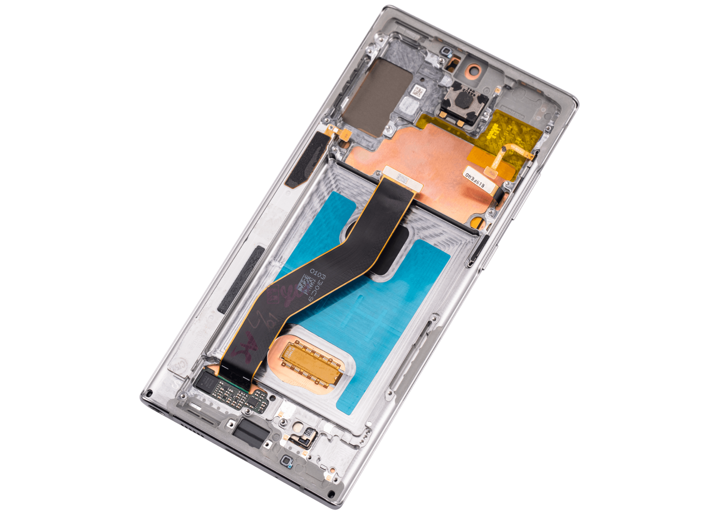 OLED Assembly With Frame For Samsung Galaxy Note 10 Plus / 5G (Aftermarket Plus) (Aura Glow / Silver)