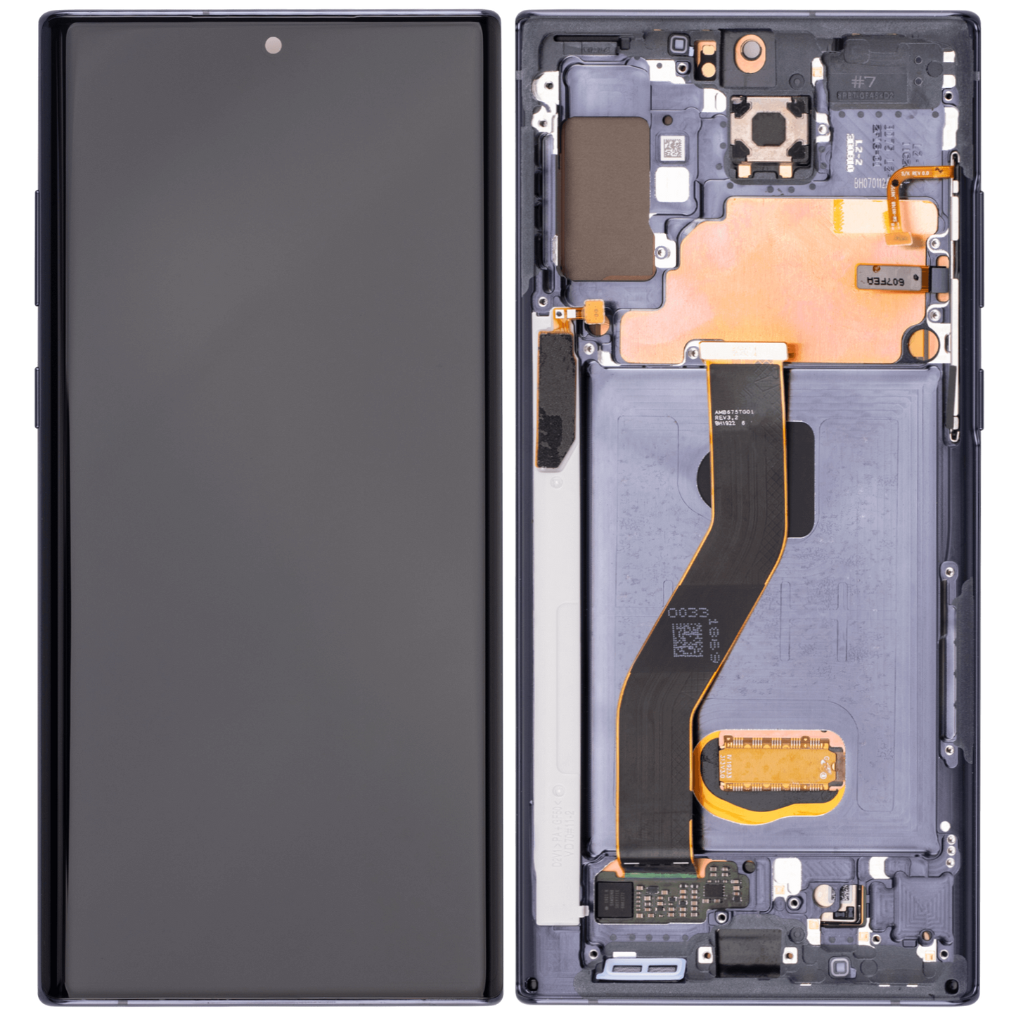 OLED Assembly With Frame For Samsung Galaxy Note 10 Plus / 5G (Aftermarket Plus) (Aura Black)