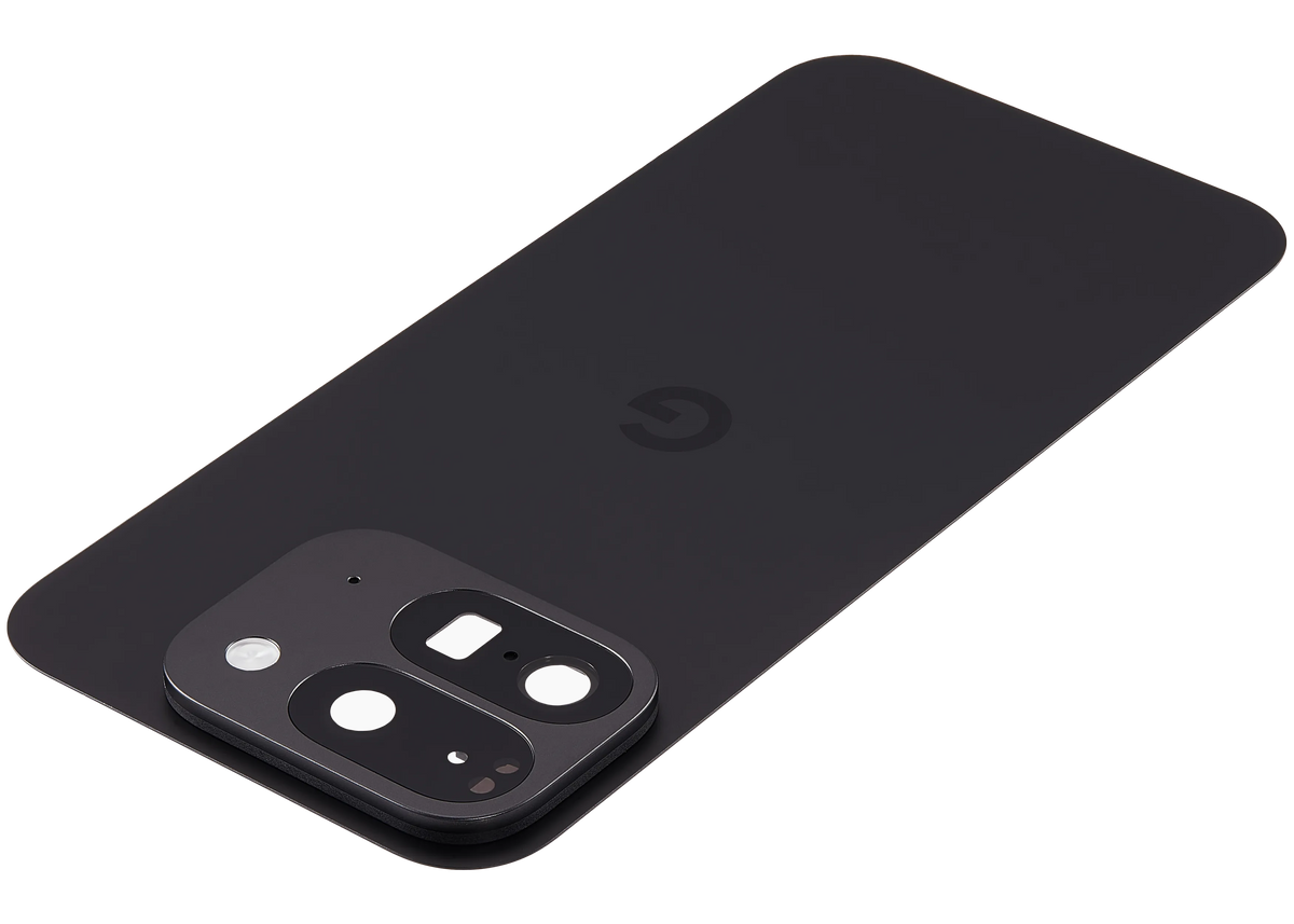 Back Cover Glass For Google Pixel 9 Pro Fold (Used OEM Pull: Grade A) (Obsidian) - phone repair part close-up