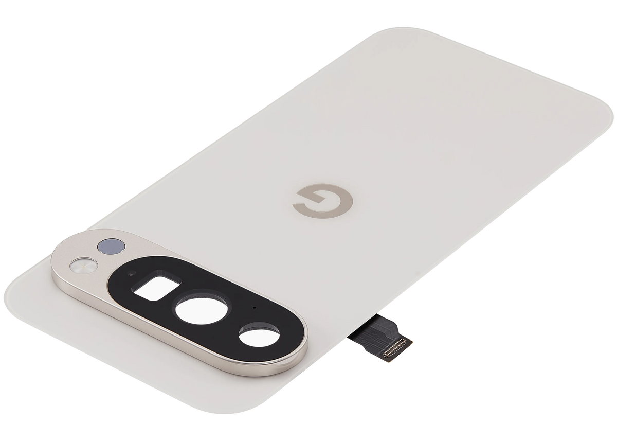 Back Cover Housing With NFC For Google Pixel 10 Pro (Used OEM Pull: Grade A) (Porcelain) - phone repair part close-up