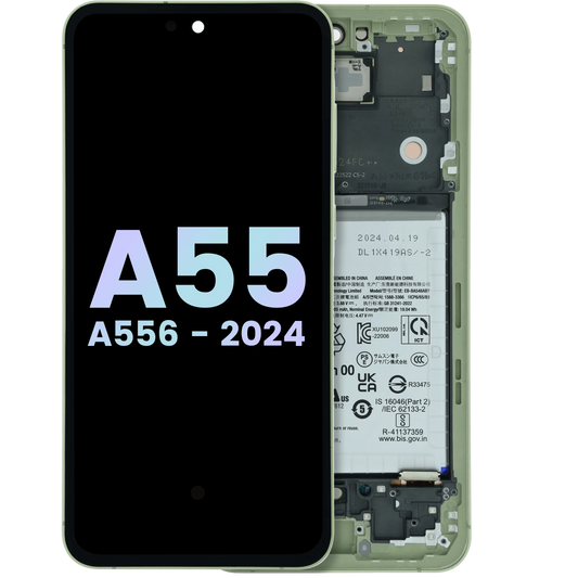 OLED Assembly With Frame For Samsung Galaxy A55 (A556 / 2024) (Service Pack) (Lemon) - product image 1