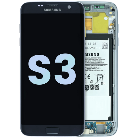 LCD Assembly With Frame For Samsung Galaxy S3 (Service Pack) (White)