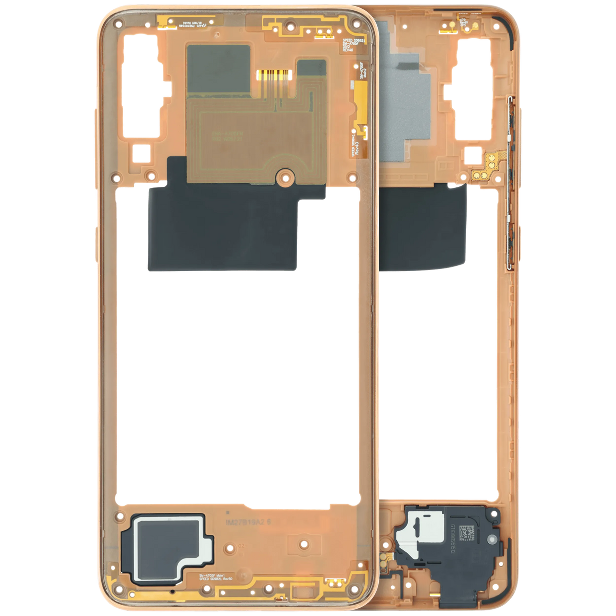 Mid-Frame Housing Compatible For Samsung Galaxy A70 (A705) (Service Pack) (Orange) - product image 1