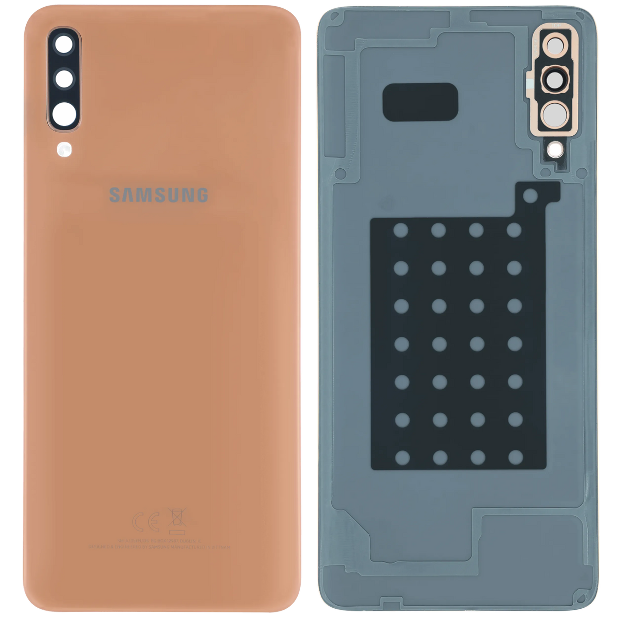 Back Cover With Camera Lens For Samsung Galaxy A70 (A705 / 2019) (Service Pack) (Orange) - product image 6