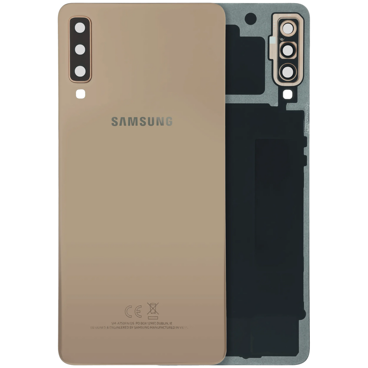 Back Cover With Camera Lens For Samsung Galaxy A7 (A750 / 2018) (Service Pack) (Gold) - product image 1