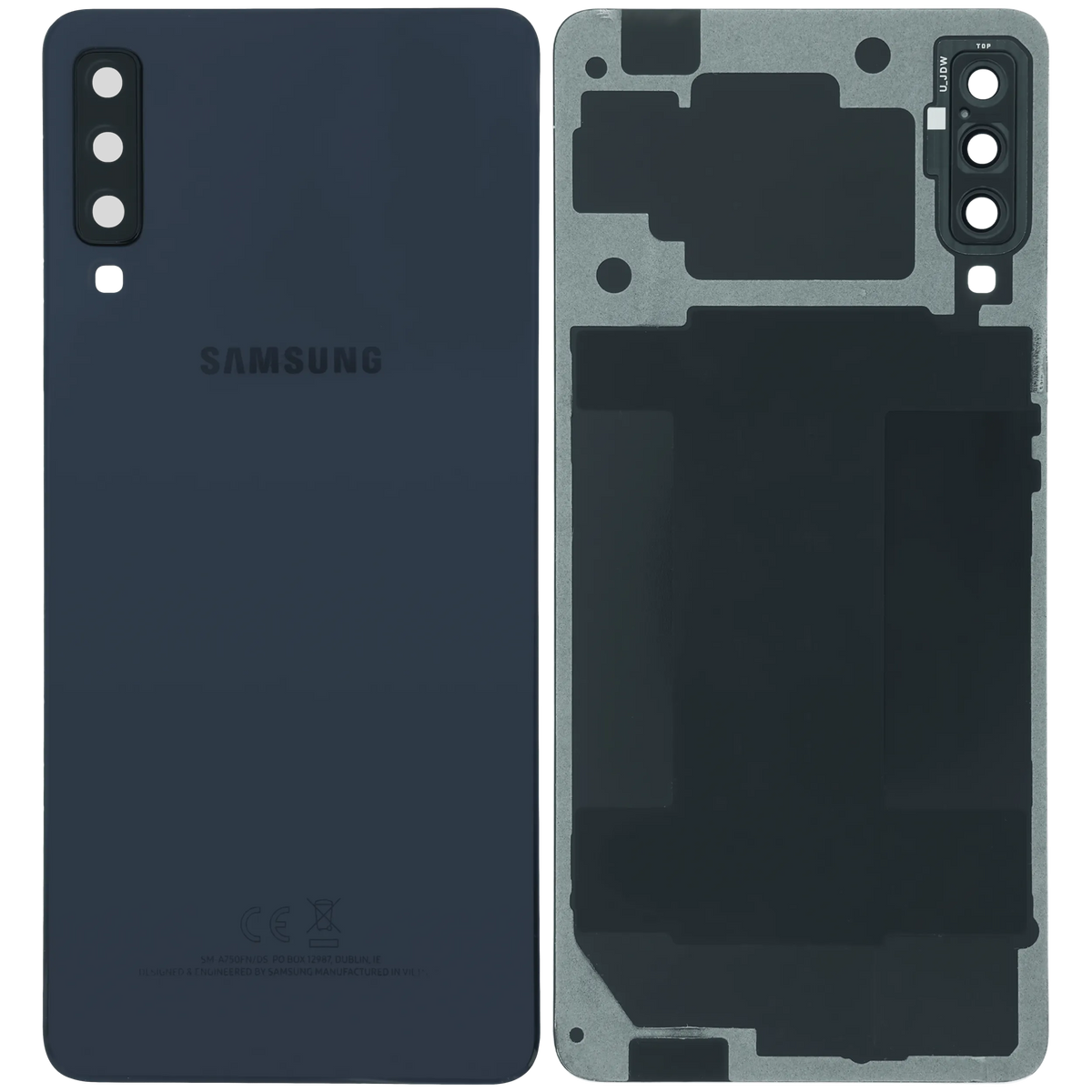 Back Cover With Camera Lens For Samsung Galaxy A7 (A750 / 2018) (Service Pack) (Black) - product image 6