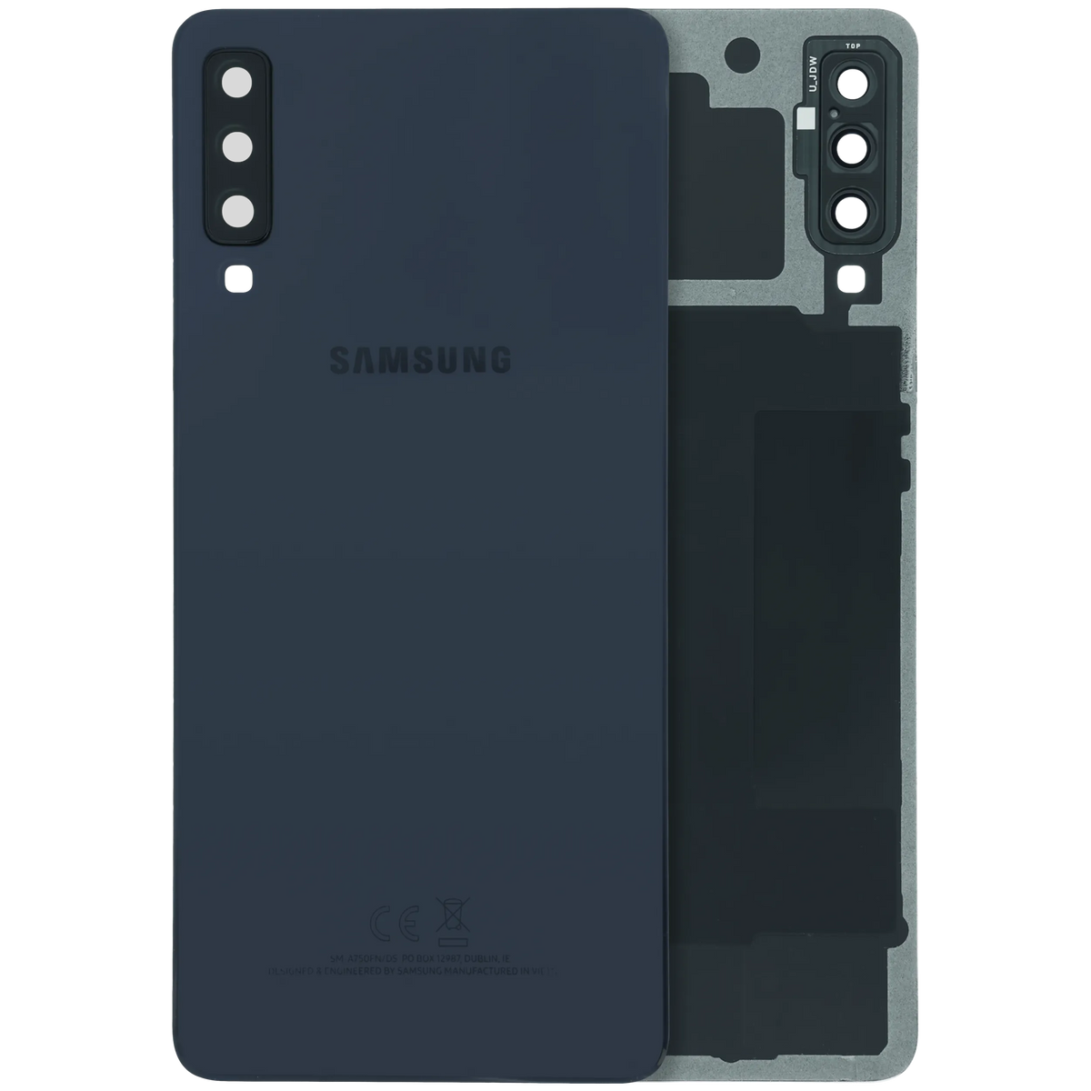 Back Cover With Camera Lens For Samsung Galaxy A7 (A750 / 2018) (Service Pack) (Black) - product image 1