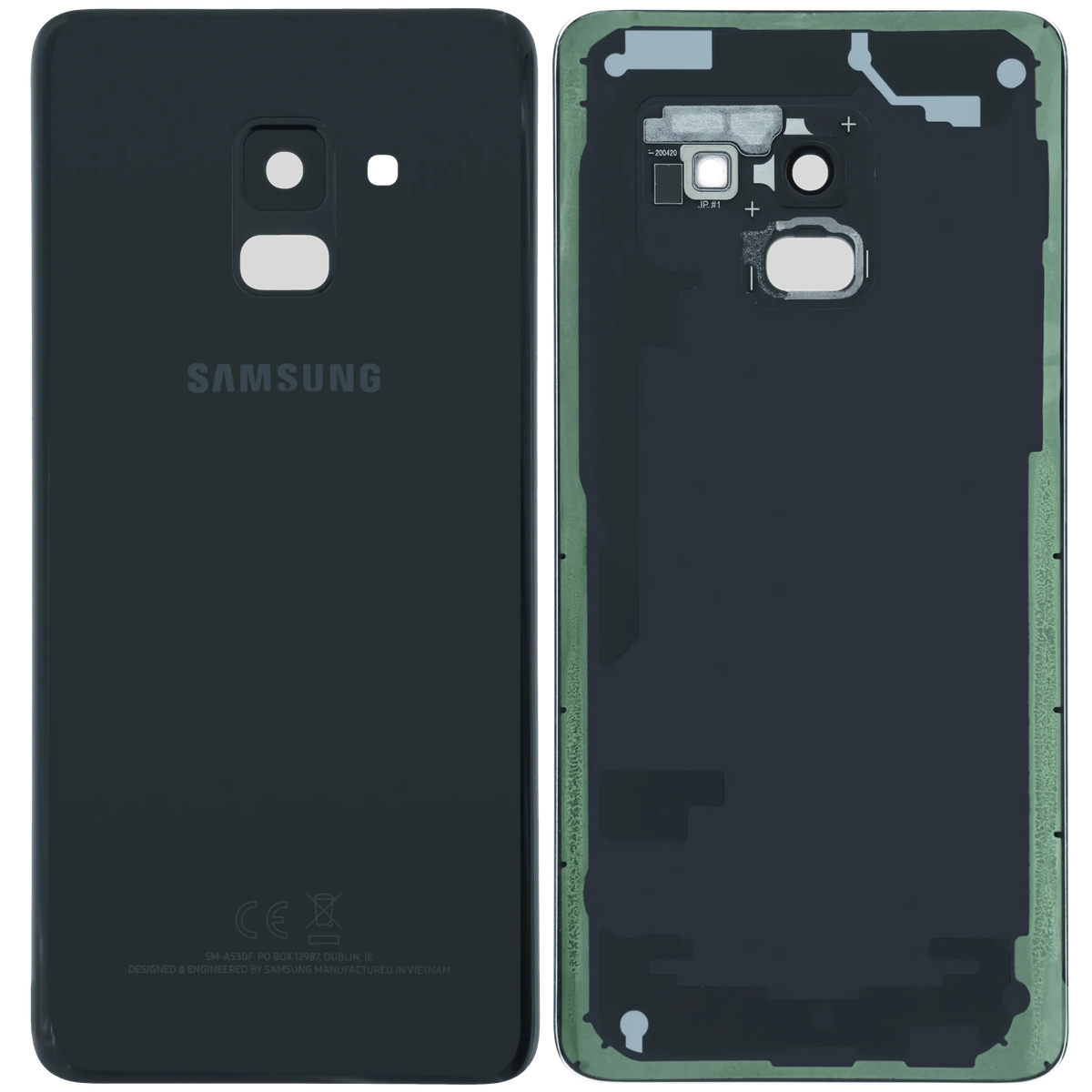 Back Cover With Camera Lens For Samsung Galaxy A8 (A530 / 2018) (Service Pack) (Black) - product image 6