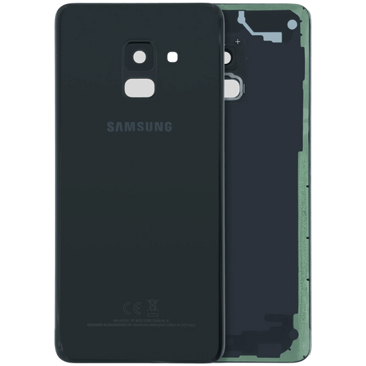 Back Cover With Camera Lens For Samsung Galaxy A8 (A530 / 2018) (Service Pack) (Black) - product image 1