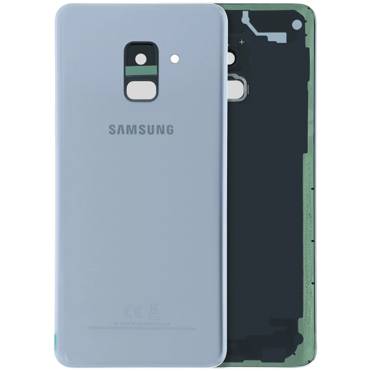 Back Cover With Camera Lens For Samsung Galaxy A8 (A530 / 2018) (Service Pack) (Gray) - product image 1