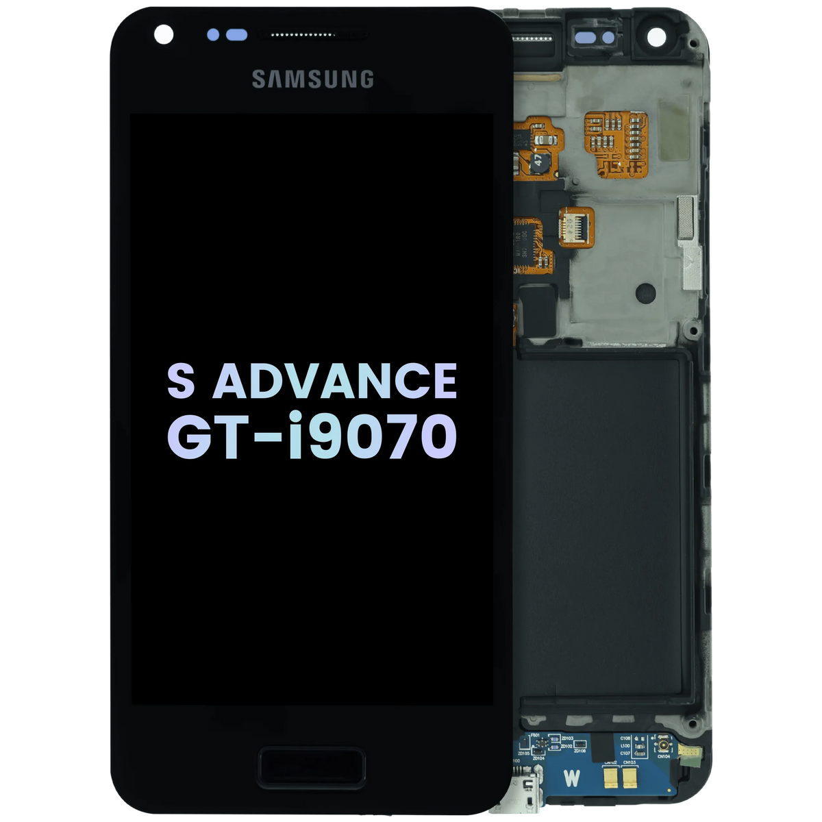 OLED Assembly With Frame For Samsung Galaxy S Advance GT-i9070 (Service Pack) (Black) - replacement part SKU 107182200093 product image 1
