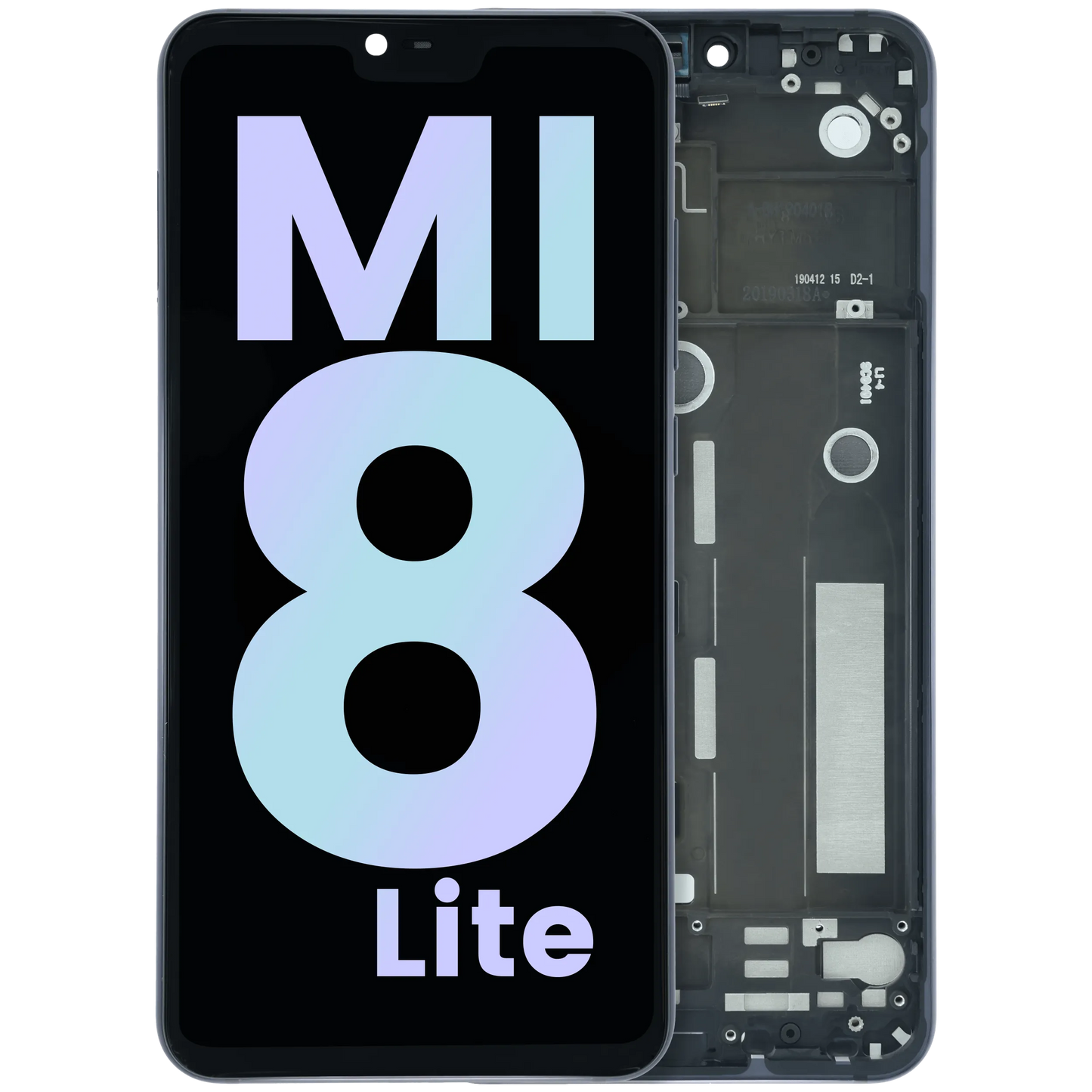LCD Assembly With Frame For Xiaomi Mi 8 Lite (Genuine) (Black) - replacement part product image SKU 107182200698 - image 1