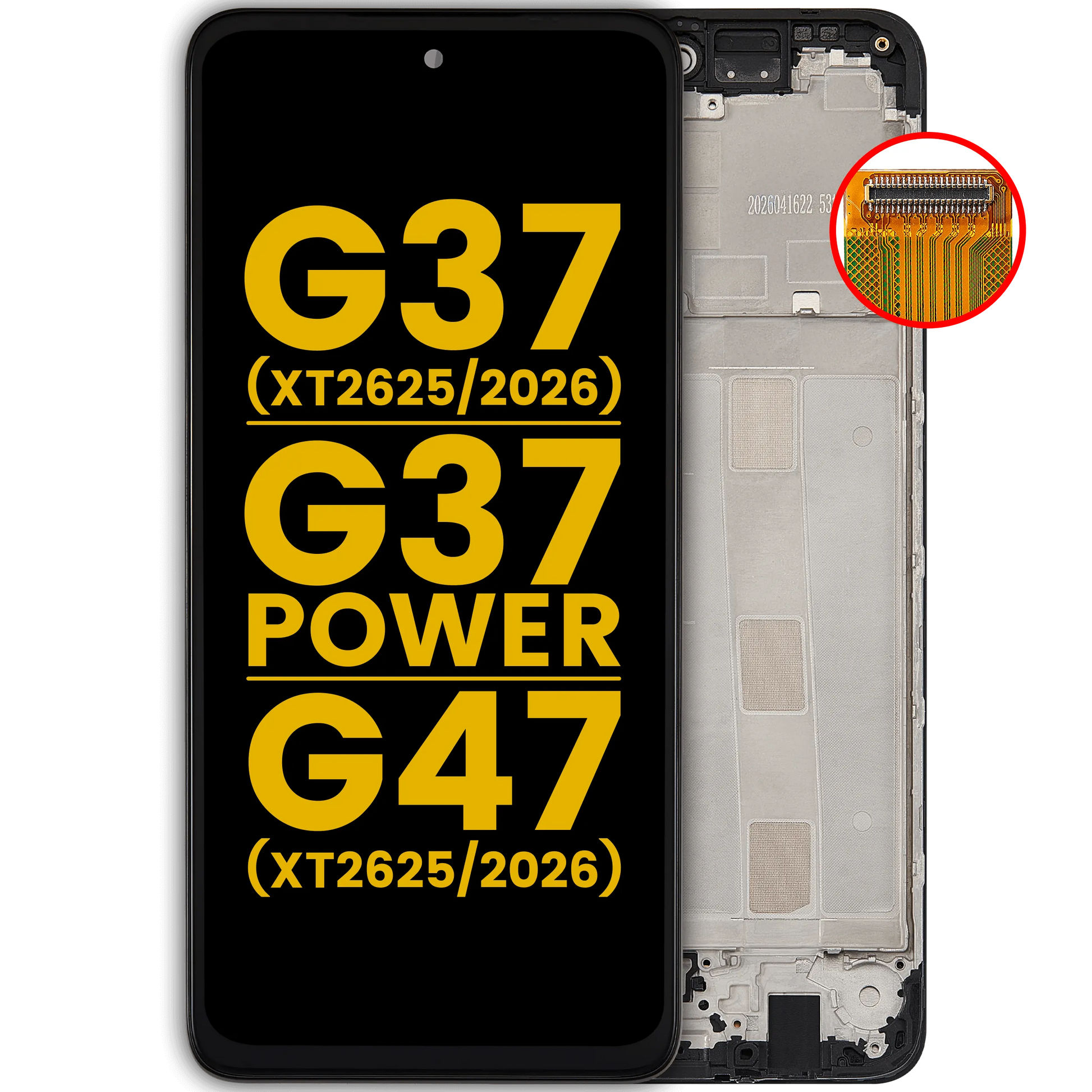 LCD Assembly With Frame For Motorola Moto G47 (XT2625-1-2 / 2026) / G77 Power (XT2625-12/2026) (Refurbished) (All replacement part SKU 107182228149 image 1