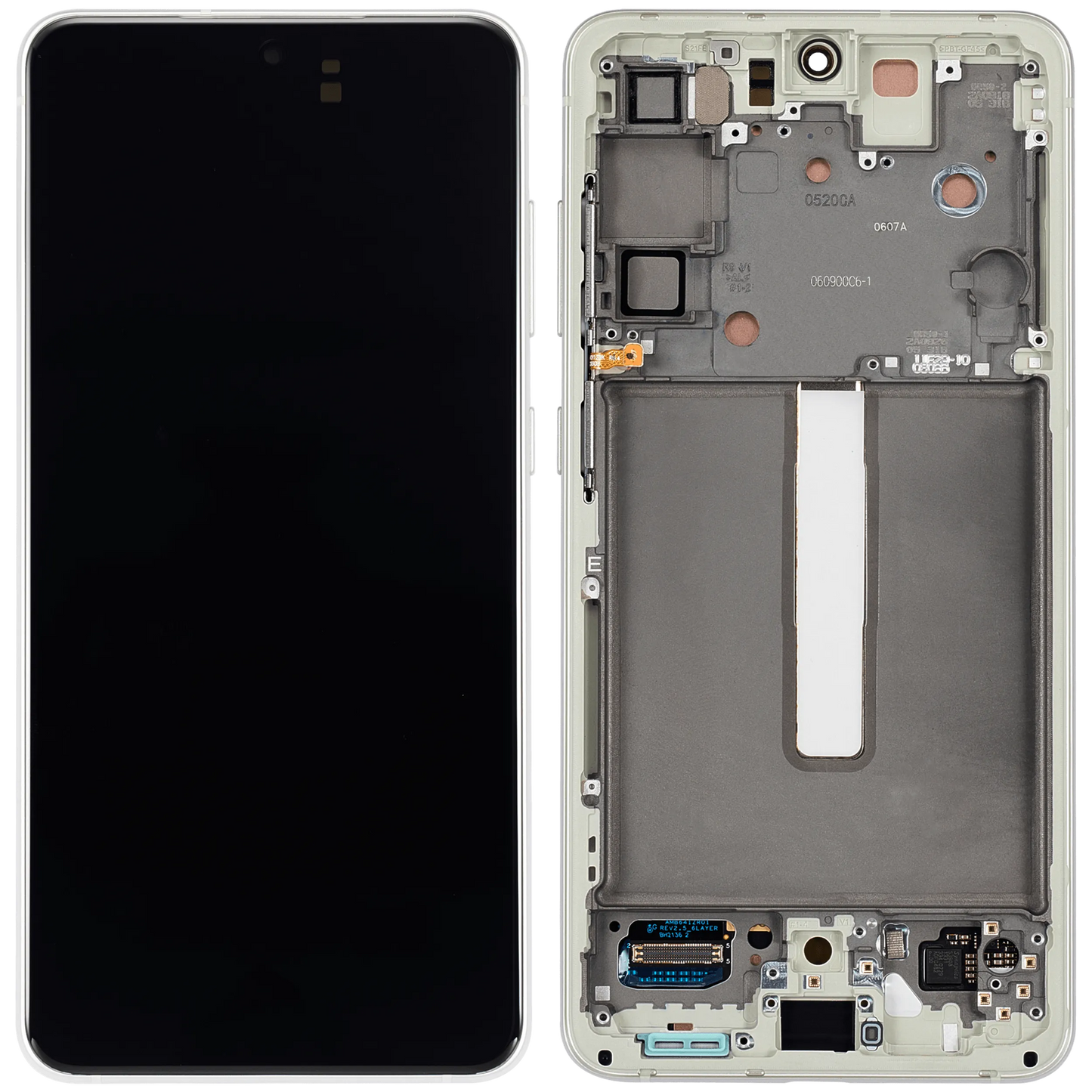 OLED Assembly With Frame For Samsung Galaxy S21 FE 5G (US & International Version) (Aftermarket Plus) (120Hz) (Olive Green)