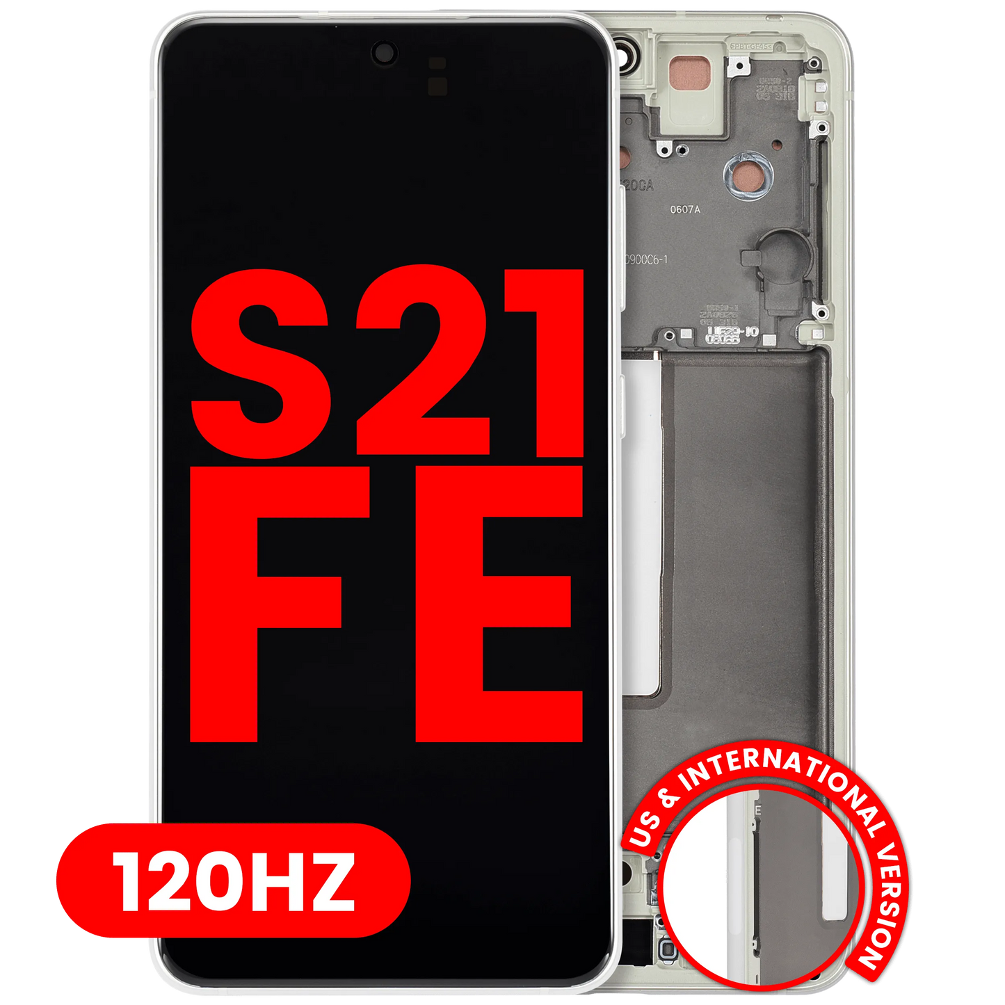 OLED Assembly With Frame For Samsung Galaxy S21 FE 5G (US & International Version) (Aftermarket Plus) (120Hz) (Olive Green)