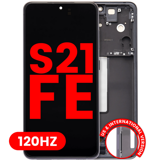 OLED Assembly With Frame For Samsung Galaxy S21 FE 5G (US & International Version) (Aftermarket Plus) (120Hz) (Graphite)