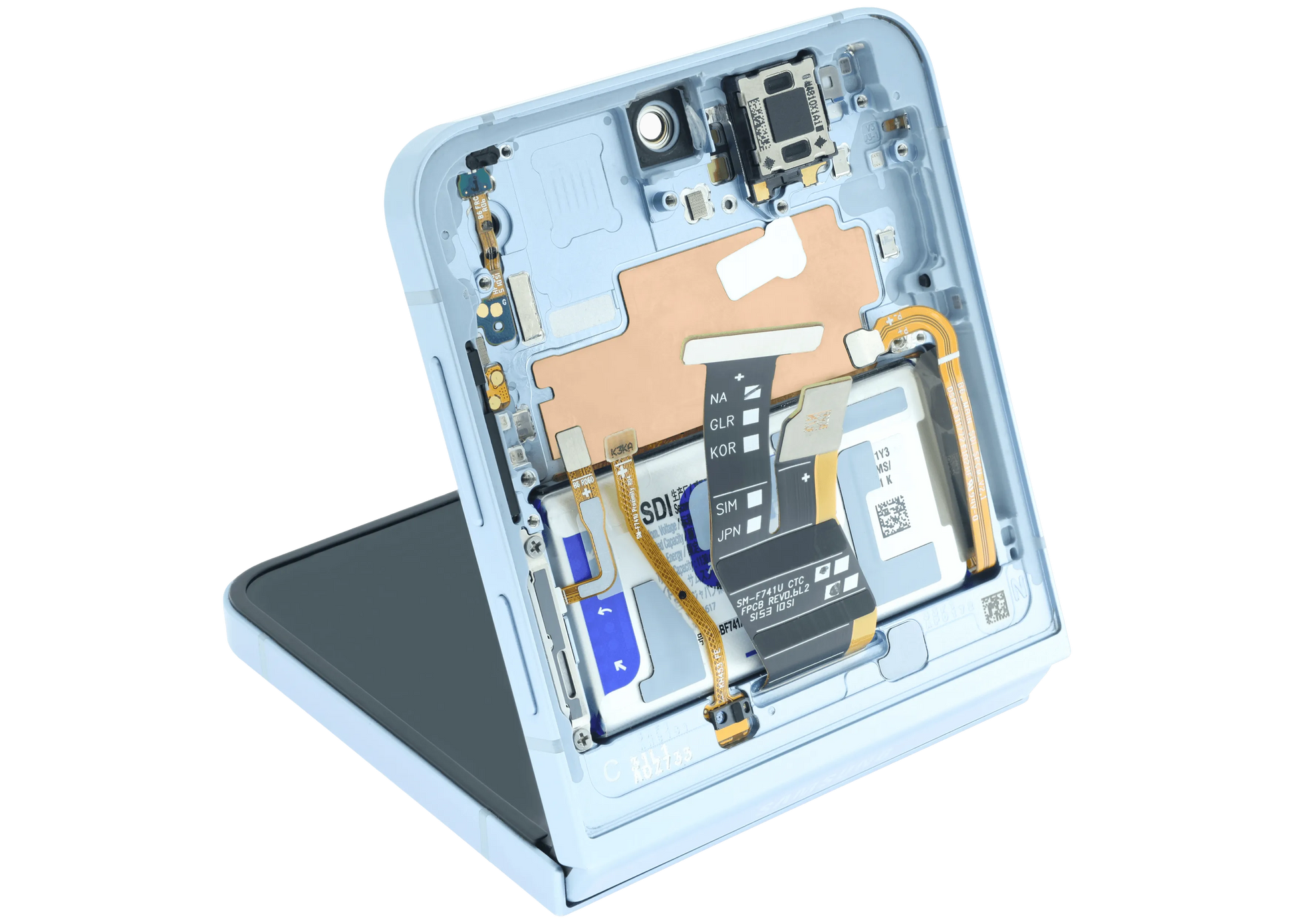 Inner OLED Assembly With Frame For Samsung Galaxy Z Flip 6 5G (US & International) (Blemish C) (Blue)