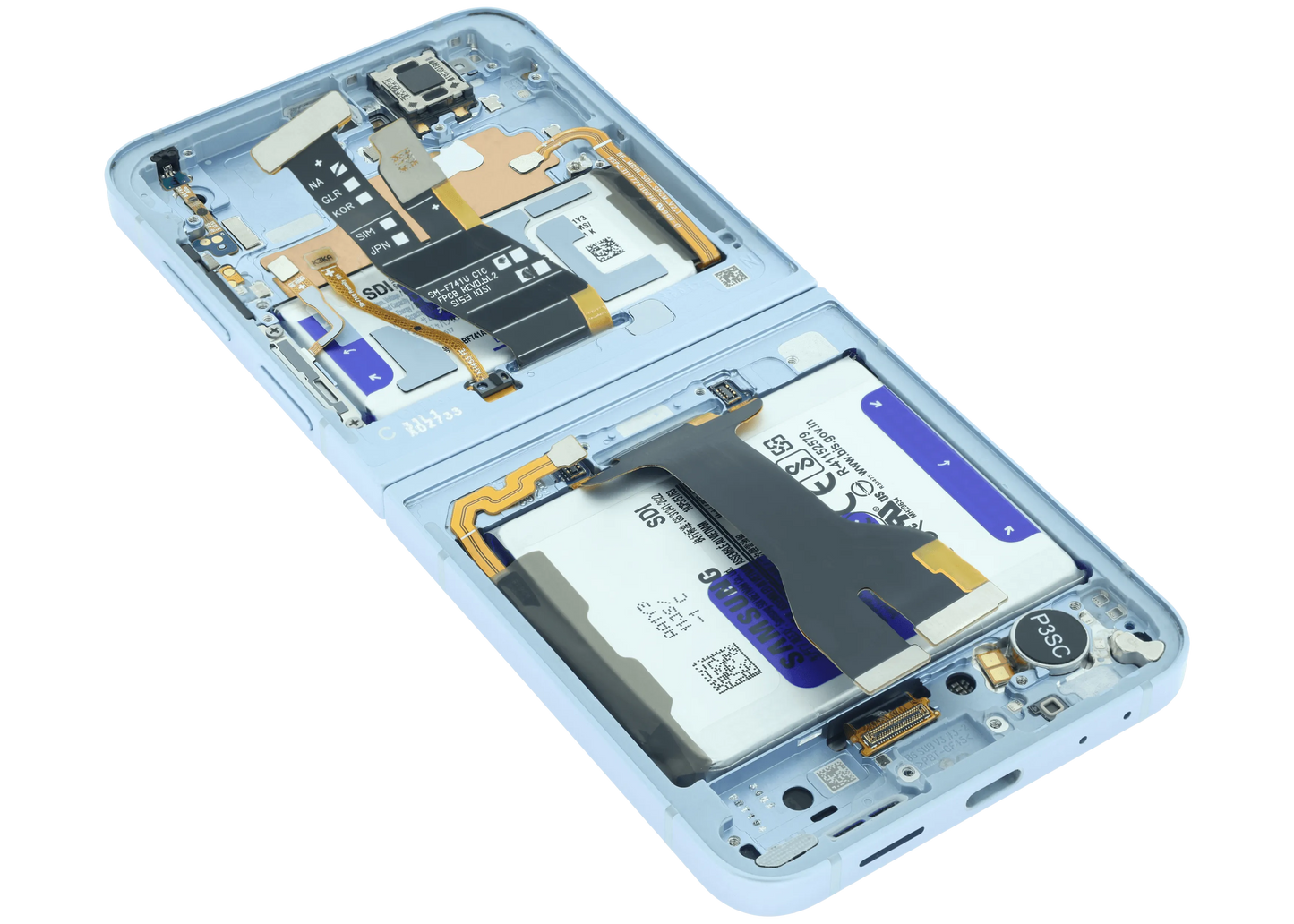 Inner OLED Assembly With Frame For Samsung Galaxy Z Flip 6 5G (US & International) (Blemish C) (Blue)