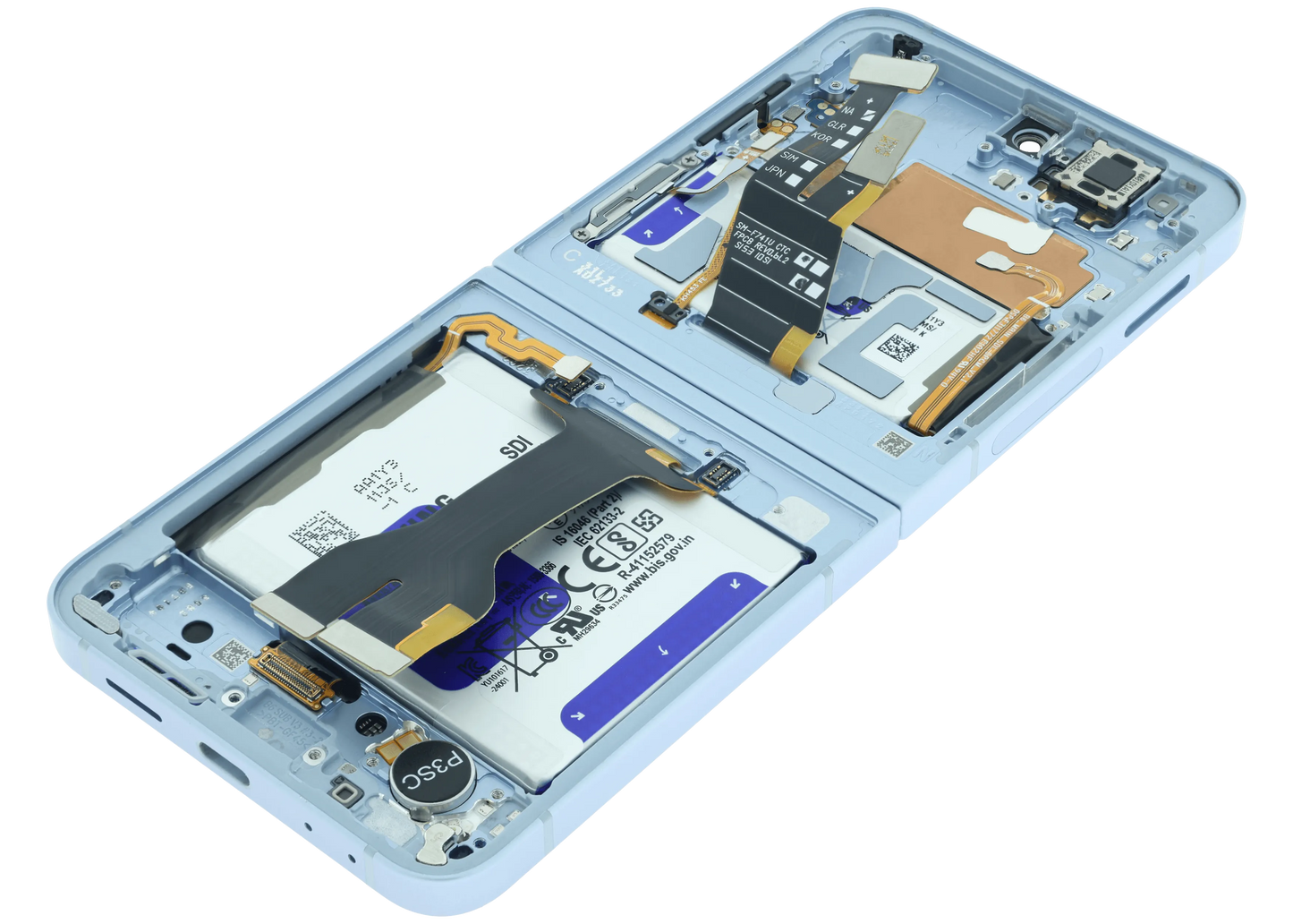 Inner OLED Assembly With Frame For Samsung Galaxy Z Flip 6 5G (US & International) (Blemish C) (Blue)