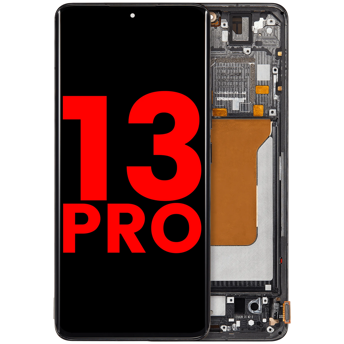 OLED Assembly With Frame For Xiaomi 13 Pro (Aftermarket Plus) (Black) – replacement part product view – OLED Display Replacement for phone repair