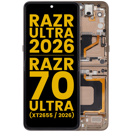 OLED Assembly With Frame For Motorola Razr Ultra 2026 / Razr 70 Ultra (XT2655 / 2026) - Motorola replacement part image 1