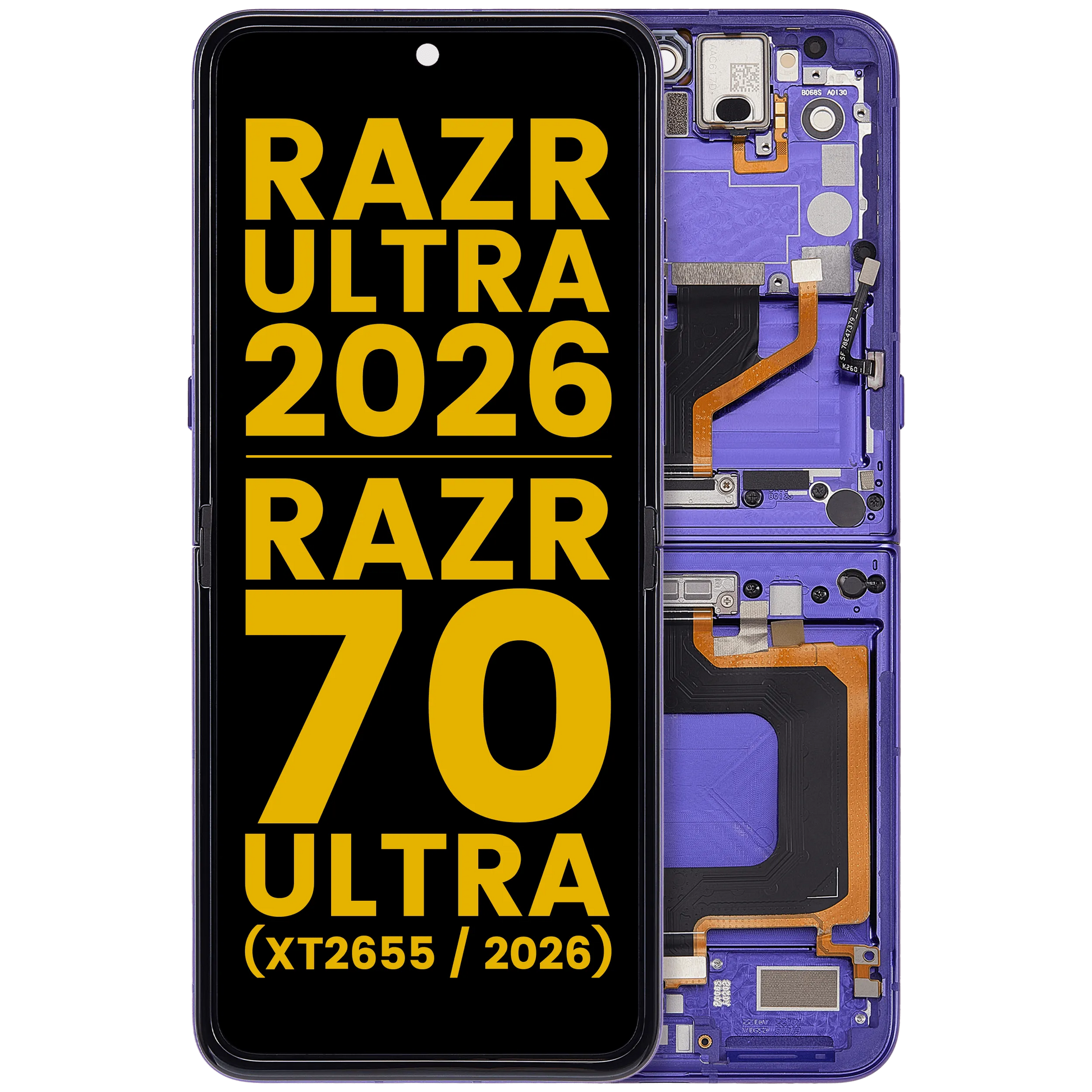 OLED Assembly With Frame For Motorola Razr Ultra 2026 / Razr 70 Ultra (XT2655 / 2026) - Motorola replacement part image 1