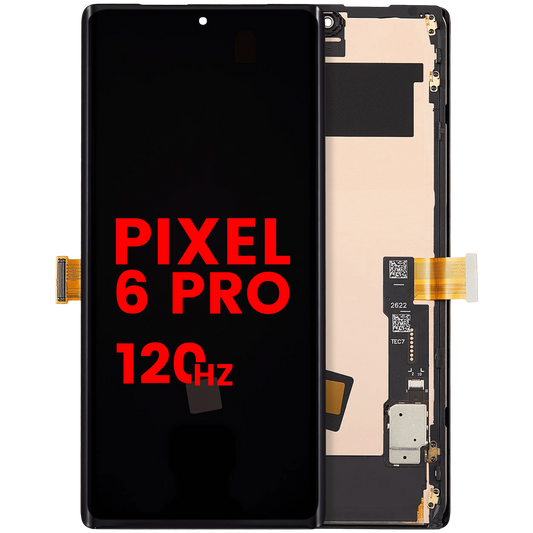 OLED Assembly With Frame (Without Fingerprint Sensor) For Google Pixel 6 Pro (Aftermarket Plus / 120HZ) (All Colors) - replacement part product view