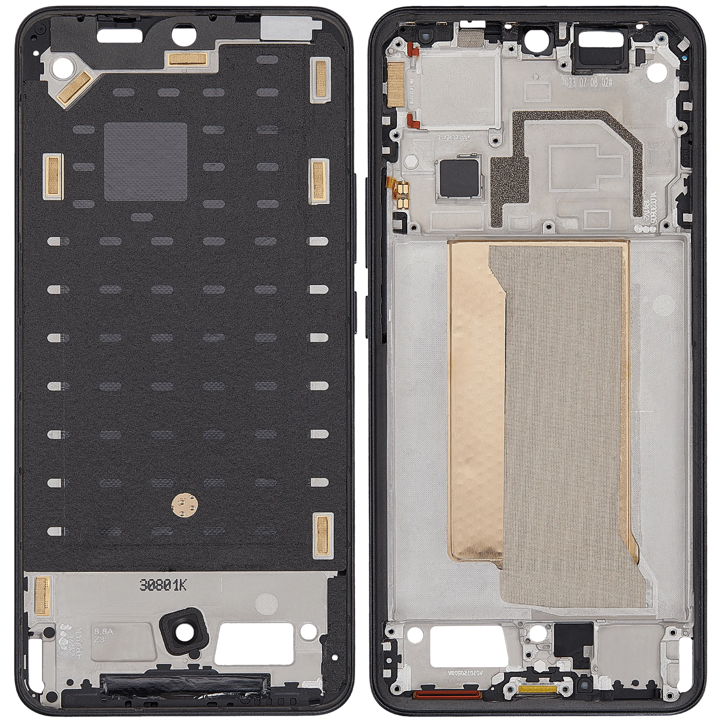 Mid-Frame Housing For Xiaomi 13T / 13T Pro / Redmi K60 Ultra (Black) – device repair component close-up – Phone Housing Replacement for phone repair