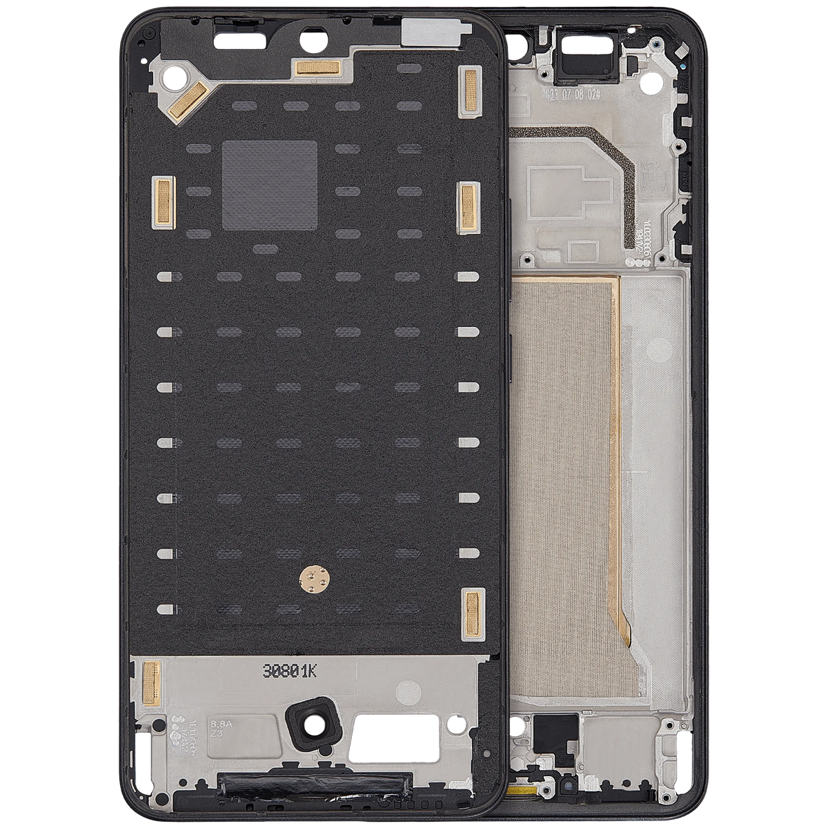 Mid-Frame Housing For Xiaomi 13T / 13T Pro / Redmi K60 Ultra (Black) – replacement part product view – Phone Housing Replacement for phone repair