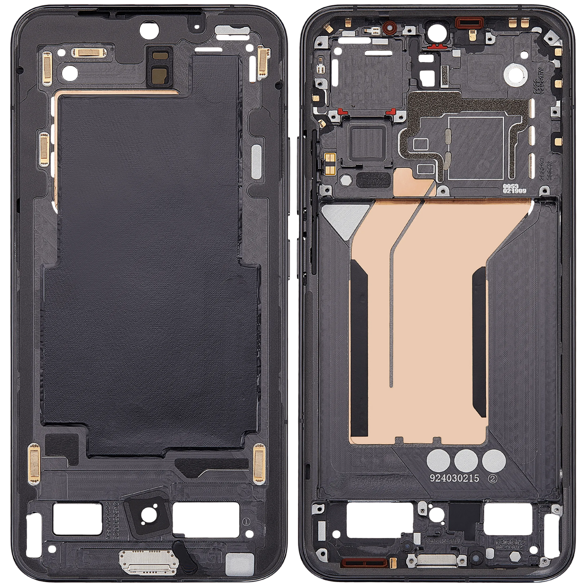Mid-Frame Housing For Xiaomi 14 (Black) – technician repair part view – Phone Housing Replacement for phone repair