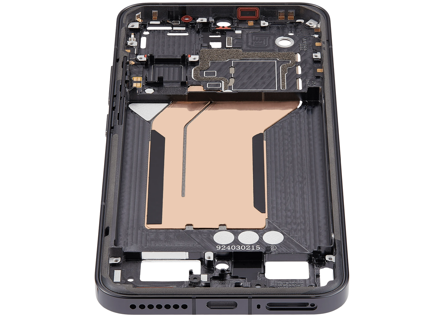Mid-Frame Housing For Xiaomi 14 (Black) – phone repair part product angle – Phone Housing Replacement for phone repair