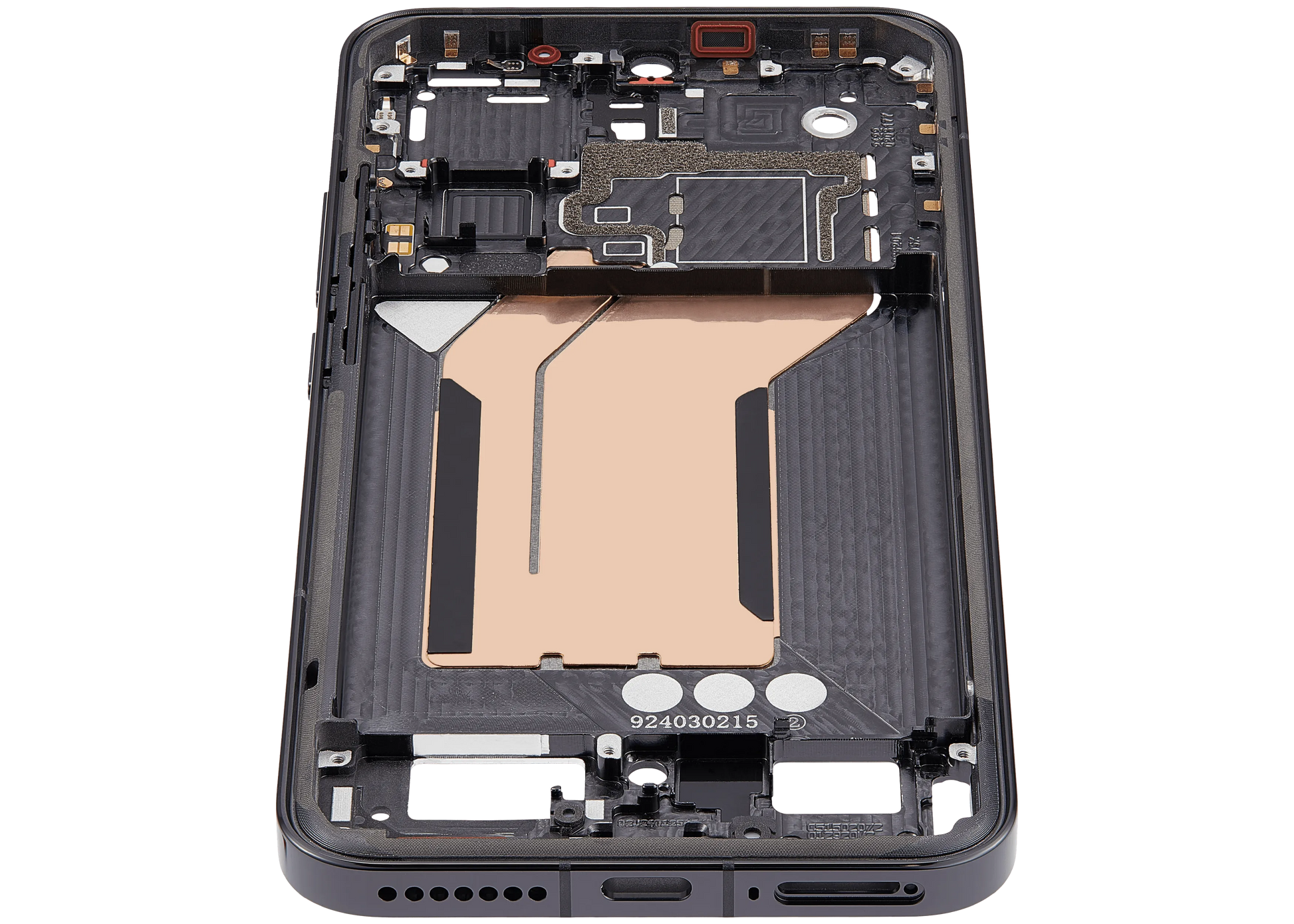 Mid-Frame Housing For Xiaomi 14 (Black) – phone repair part product angle – Phone Housing Replacement for phone repair