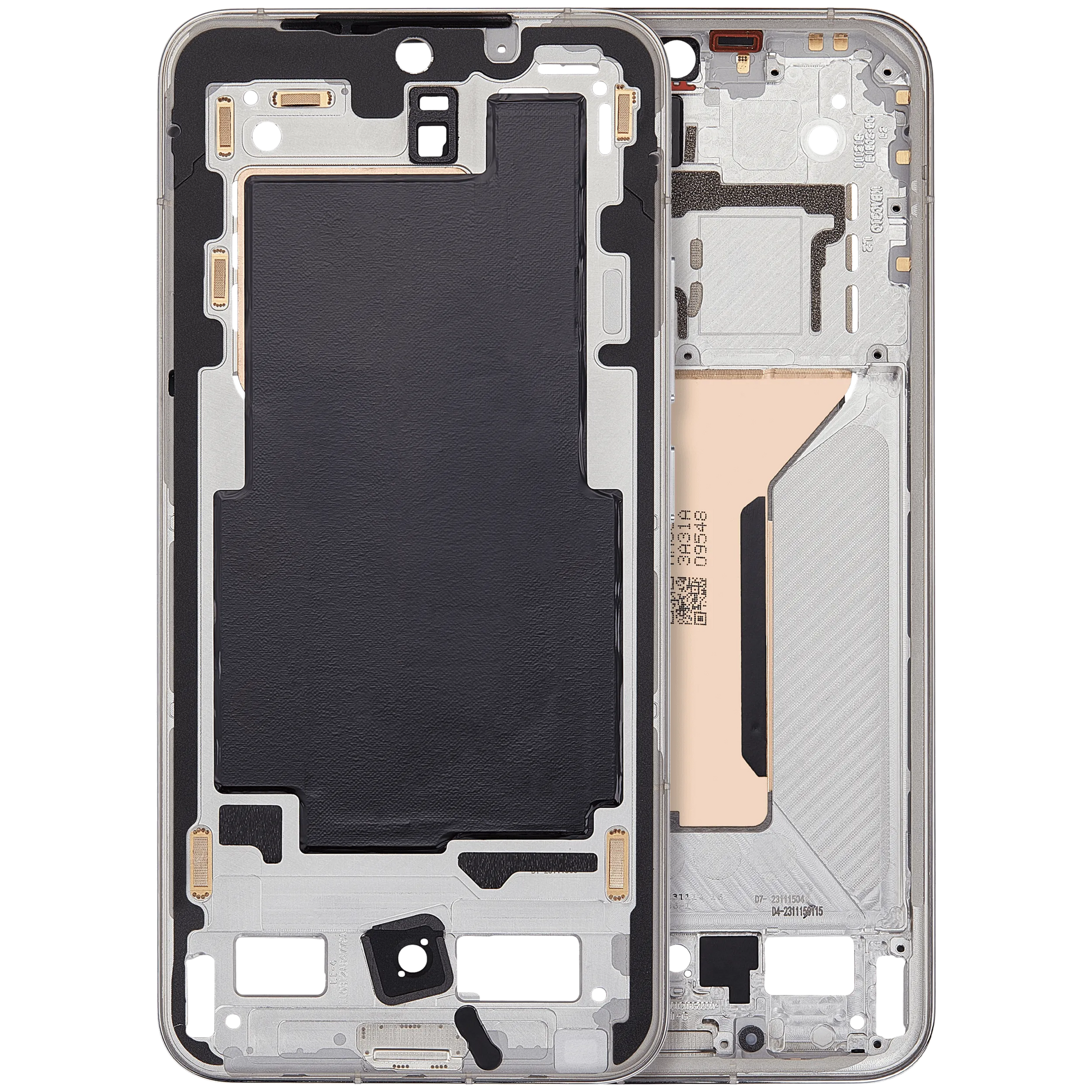 Mid-Frame Housing For Xiaomi 14 (White) – replacement part product view – Phone Housing Replacement for phone repair