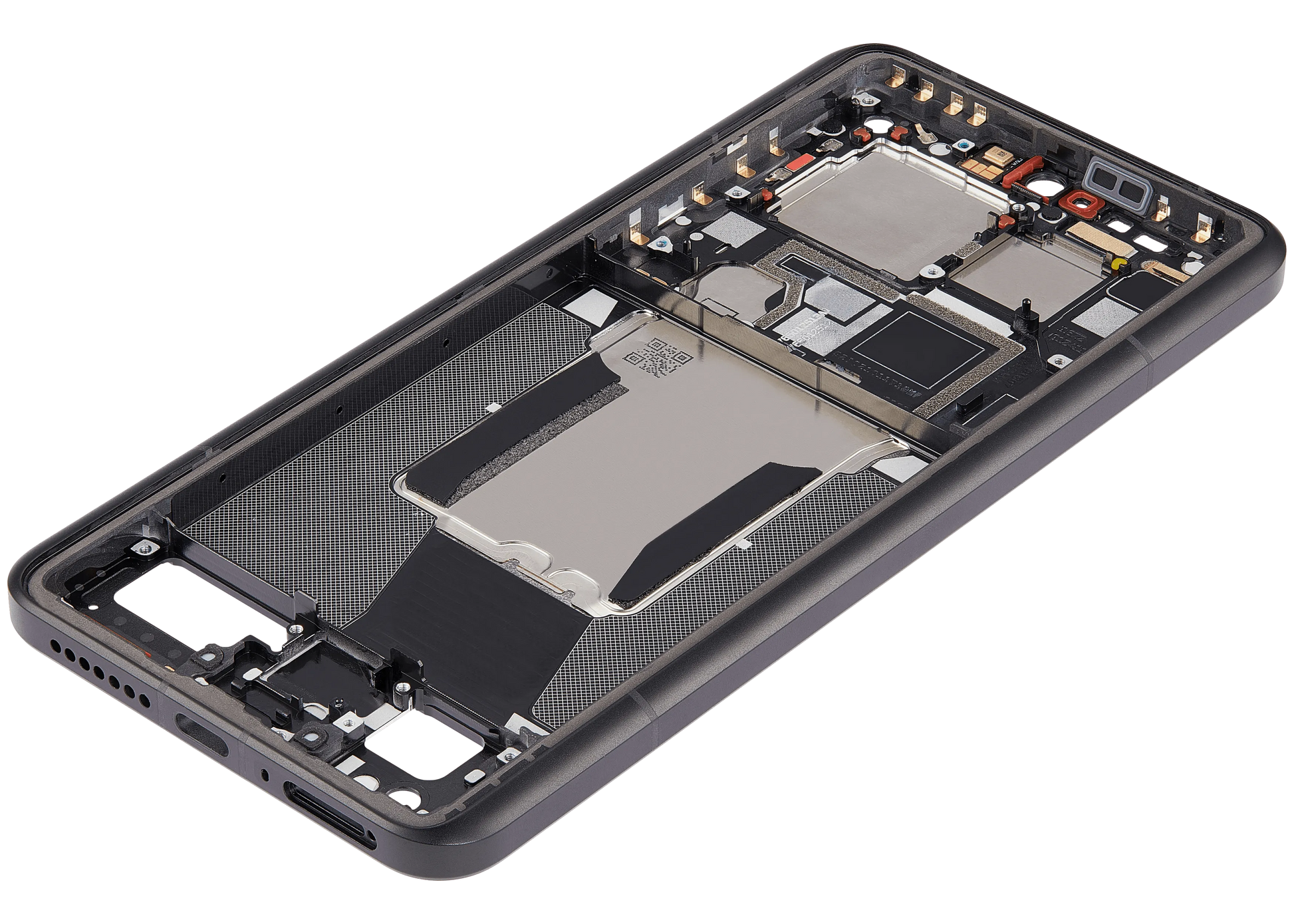 Mid-Frame Housing For Xiaomi 14 Ultra (Black) – technician repair part view – Phone Housing Replacement for phone repair