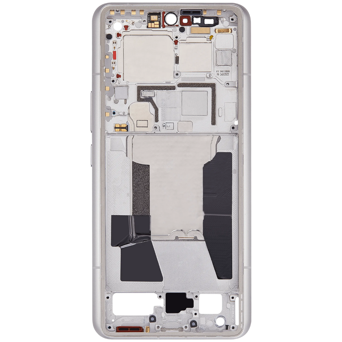 Mid-Frame Housing For Xiaomi 14 Ultra (White) – technician repair part view – Phone Housing Replacement for phone repair