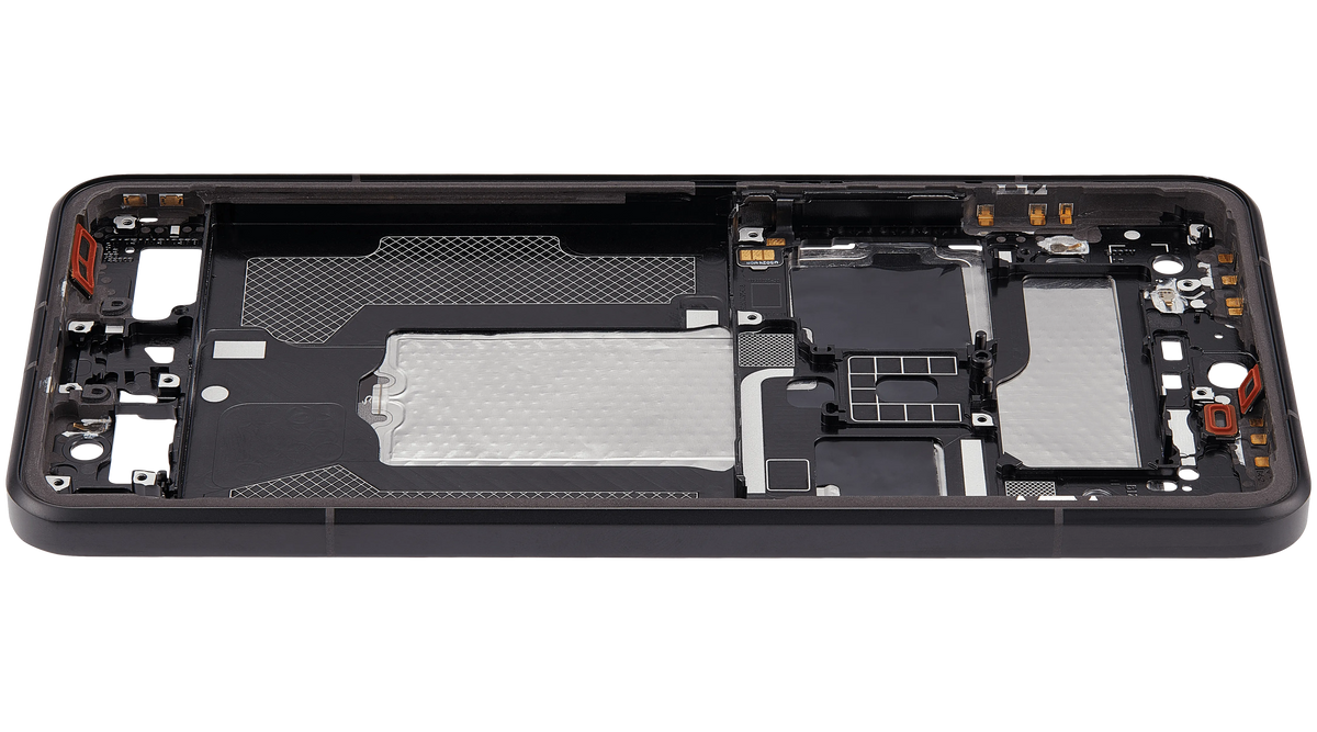 Mid-Frame Housing For Xiaomi 15 Ultra (Black) – phone repair part product angle – Phone Housing Replacement for phone repair