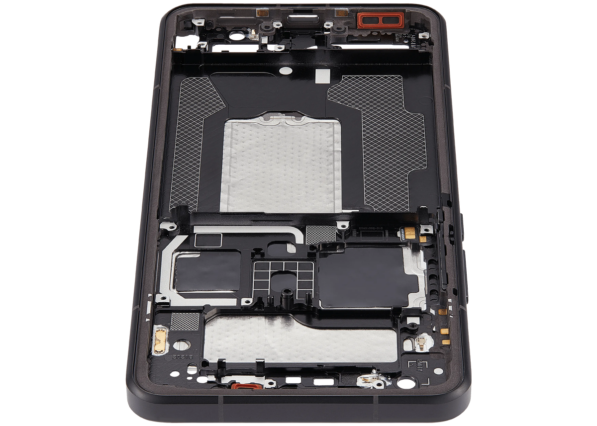 Mid-Frame Housing For Xiaomi 15 Ultra (Black) – technician repair part view – Phone Housing Replacement for phone repair
