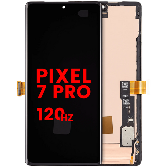OLED Assembly With Frame (Without Fingerprint Sensor) For Google Pixel 7 Pro (Aftermarket Plus / 120HZ) (All Colors) - replacement part product view