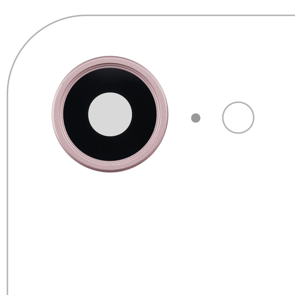 Back Camera Lens With Bracket & Bezel For iPhone 17e (Premium) (Soft Pink) - product image 1