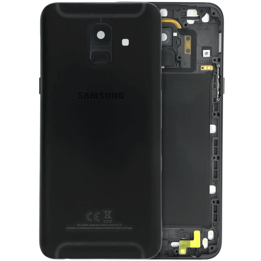 Premium Back Cover Glass for Samsung Galaxy A6 (A600 / 2018) (Service Pack) (Black) - View 1
