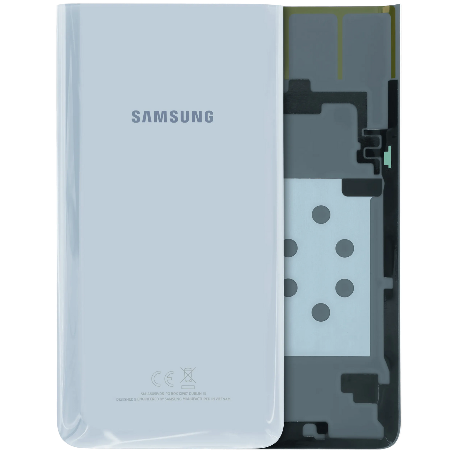 Back Cover Glass for Samsung Galaxy A80 (A805 / 2019) (Service Pack) (Ghost White)