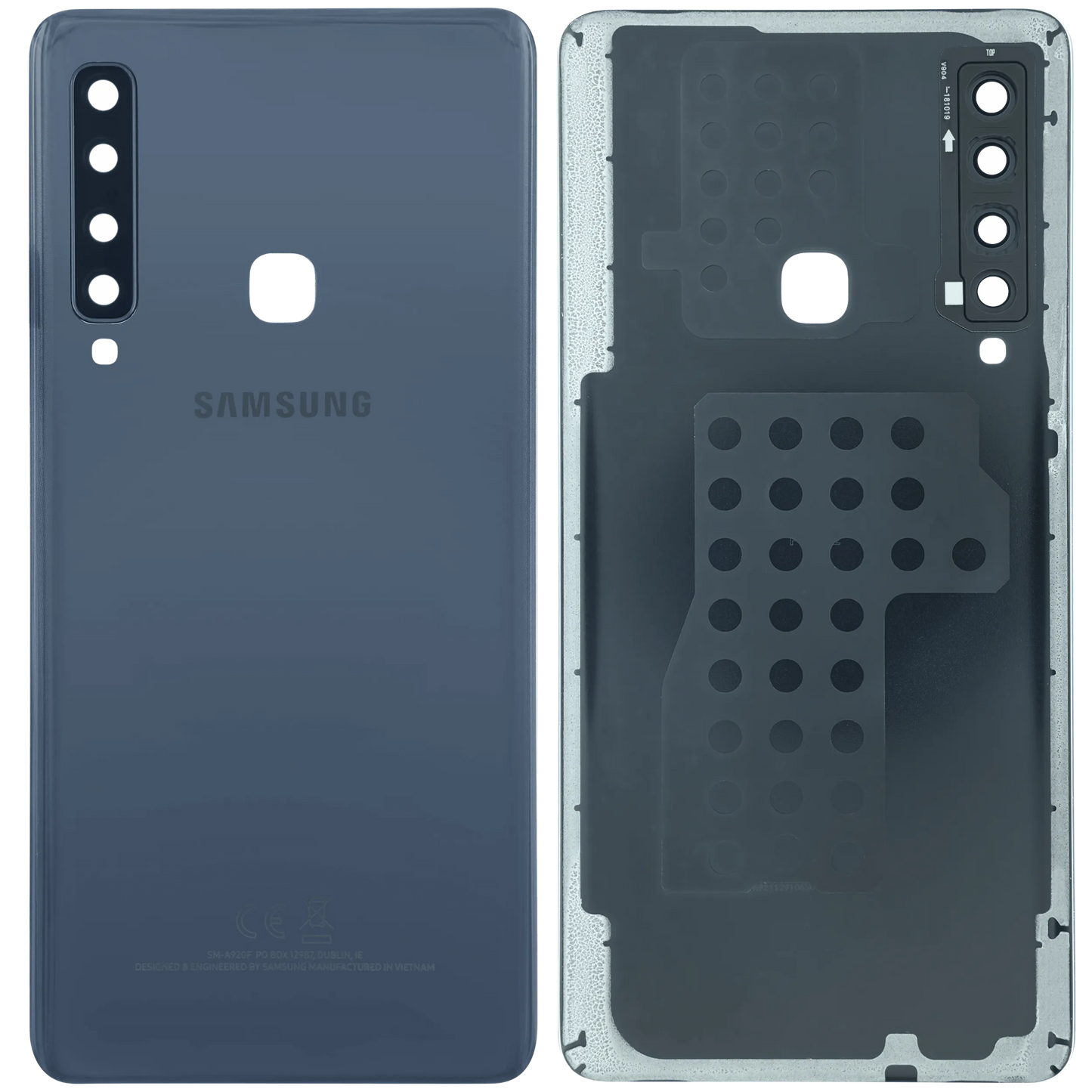 Back Cover Glass for Samsung Galaxy A9 (A920 / 2018) (Service Pack) (Caviar Black)