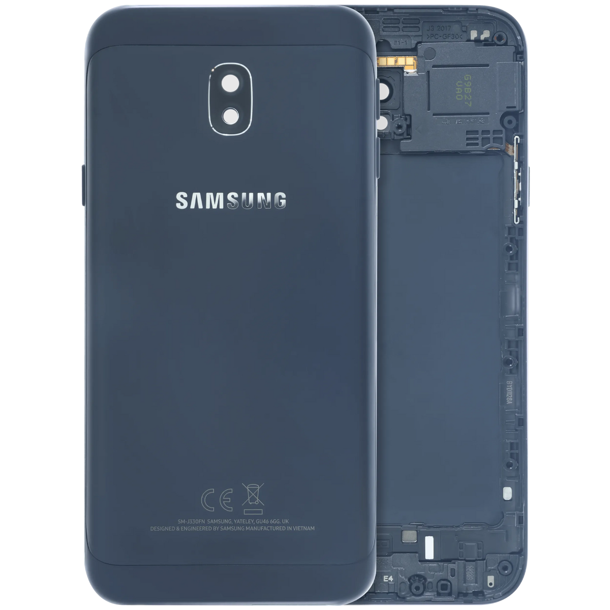 Back Cover Glass for Samsung J3 Pro (J330 / 2017) (Service Pack) (Black) | Samsung Galaxy J3 Pro (J330 / 2017) Replacement Parts | product image 1