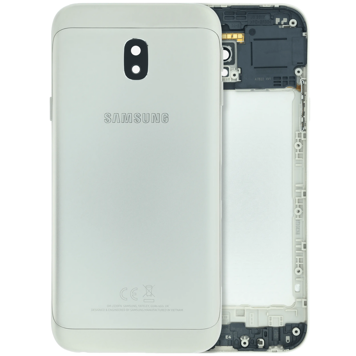 Back Cover Glass for Samsung J3 (J327 / 2017) (Service Pack) (Gold) | Samsung Galaxy J3 (J327 / 2017) Replacement Parts | product image 1