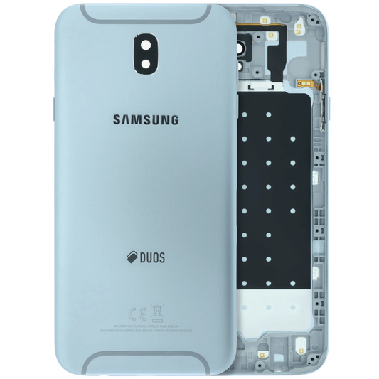 Back Cover Glass for Samsung J7 Pro (J730 / 2017) (Service Pack) (Silver) Samsung replacement part SKU 107183200375 - product image 1