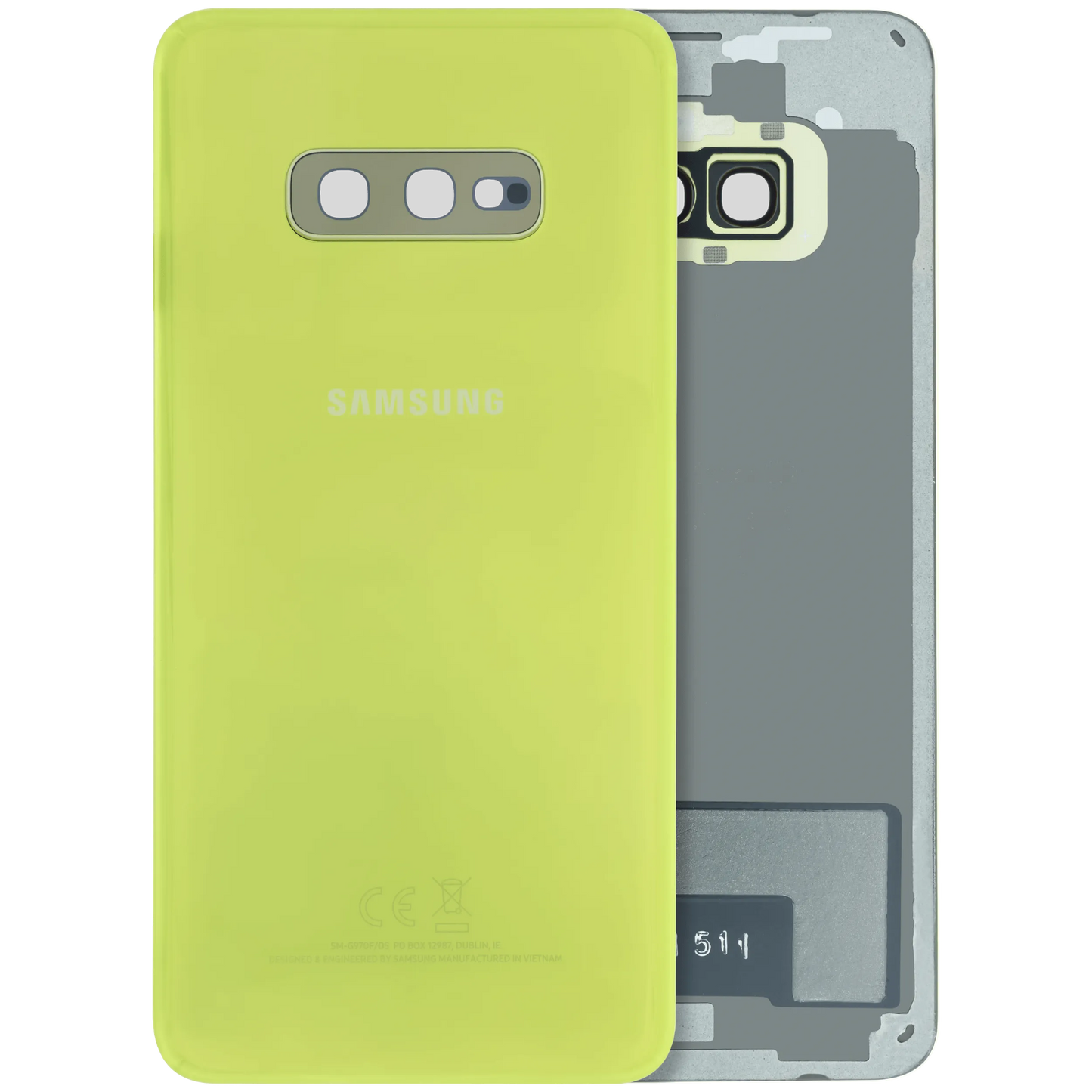 Back Cover Glass for Samsung Galaxy S10e (Service Pack) (Canary Yellow)