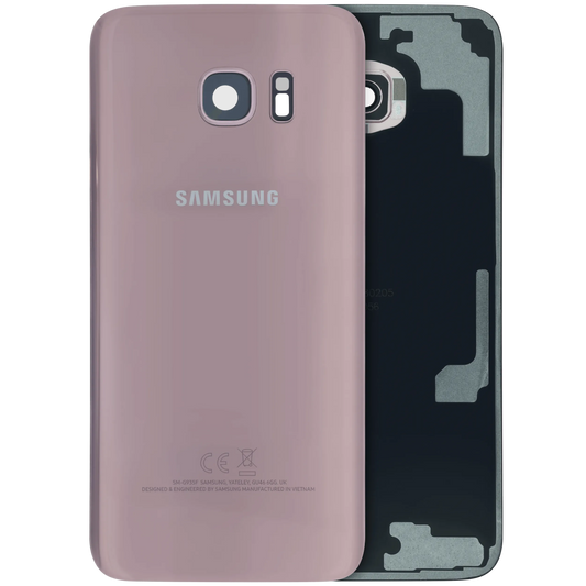 Back Cover Glass for Samsung Galaxy S7 Edge (Service Pack) (Pink)