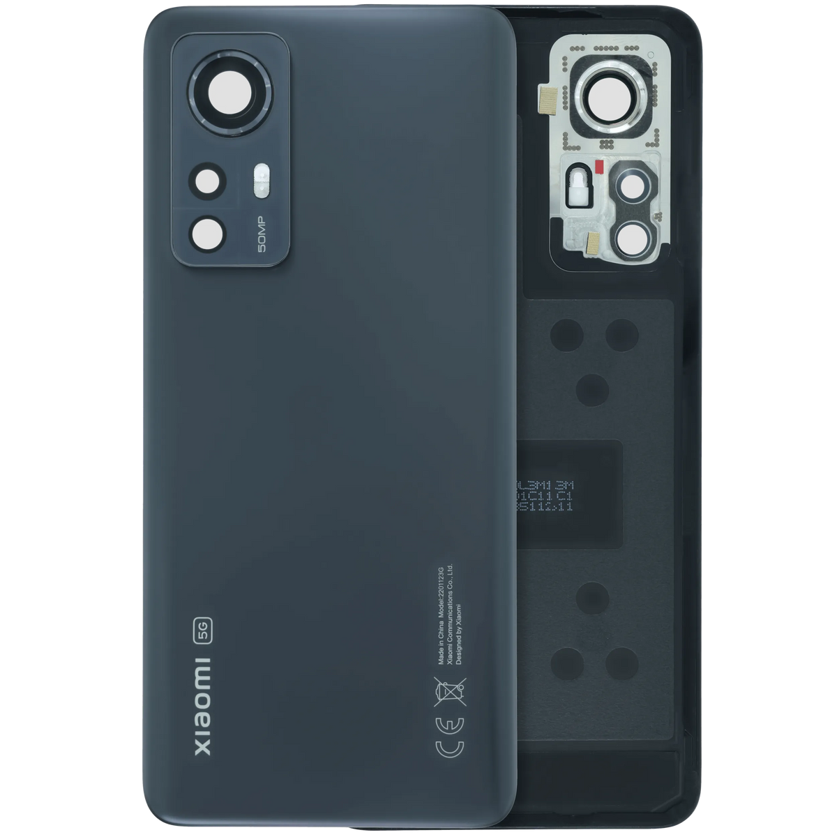Back Cover Glass for Xiaomi 12 (Service Pack) (Gray) – replacement part product view – Back Cover Replacement for phone repair