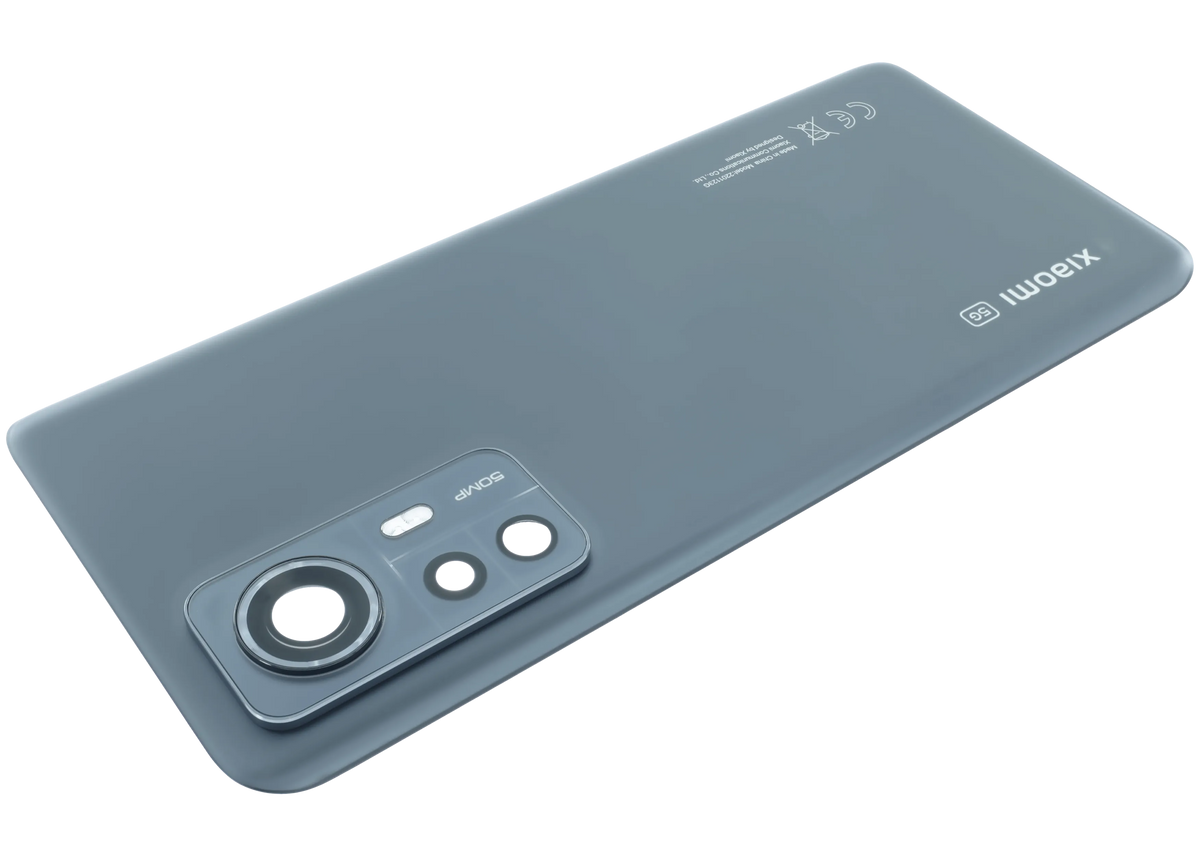 Back Cover Glass for Xiaomi 12 (Service Pack) (Gray) – repair component detail view – Back Cover Replacement for phone repair